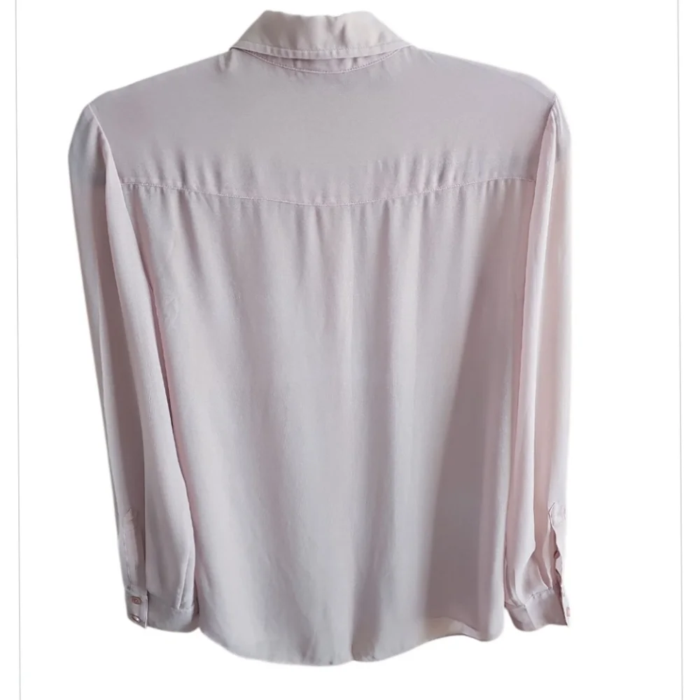 KATE SPADE Sheer Long Sleeve Blouse  Color Blush. EUC sz S